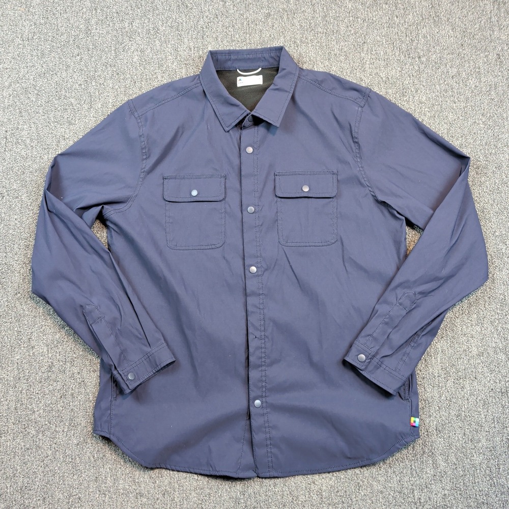 UB Tech Gorpcore Utility Shirt Large Navy Blue Technical Outdoor Streetwear